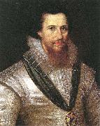 Marcus Gheeraerts Robert Devereux, Earl of Essex oil on canvas